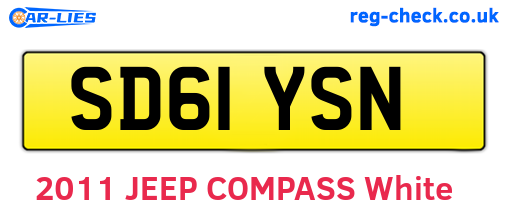 SD61YSN are the vehicle registration plates.