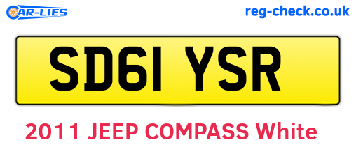 SD61YSR are the vehicle registration plates.