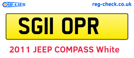SG11OPR are the vehicle registration plates.