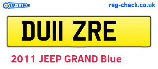 DU11ZRE are the vehicle registration plates.