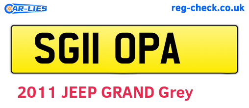 SG11OPA are the vehicle registration plates.