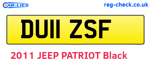 DU11ZSF are the vehicle registration plates.