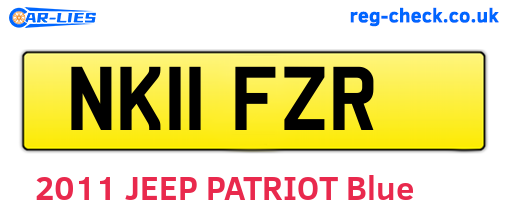 NK11FZR are the vehicle registration plates.
