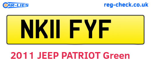 NK11FYF are the vehicle registration plates.