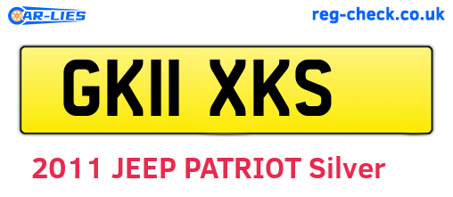 GK11XKS are the vehicle registration plates.