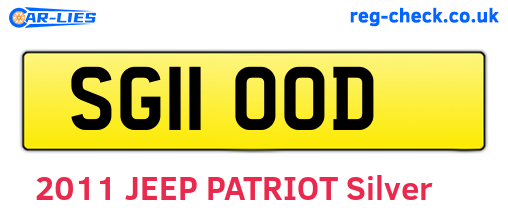 SG11OOD are the vehicle registration plates.