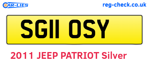 SG11OSY are the vehicle registration plates.