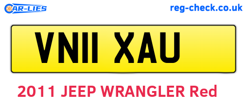 VN11XAU are the vehicle registration plates.