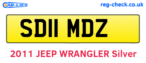 SD11MDZ are the vehicle registration plates.
