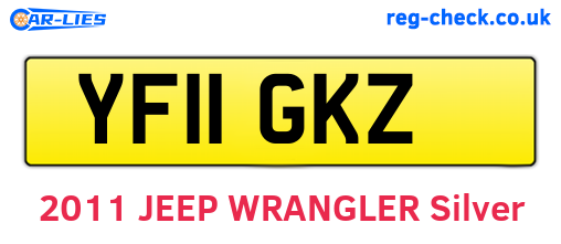 YF11GKZ are the vehicle registration plates.