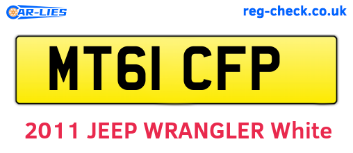 MT61CFP are the vehicle registration plates.