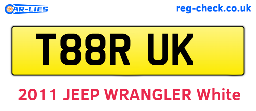 T88RUK are the vehicle registration plates.