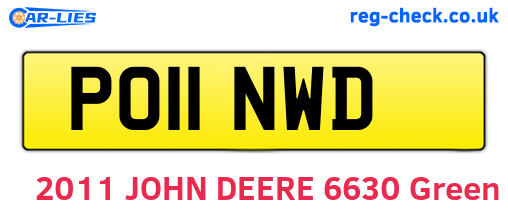 PO11NWD are the vehicle registration plates.