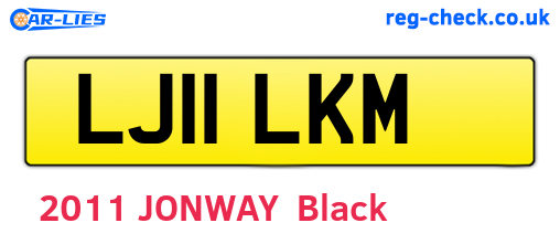 LJ11LKM are the vehicle registration plates.