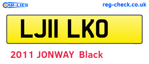 LJ11LKO are the vehicle registration plates.