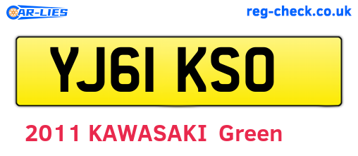 YJ61KSO are the vehicle registration plates.