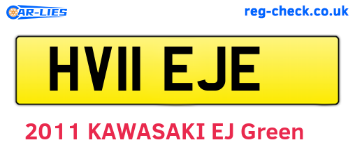 HV11EJE are the vehicle registration plates.