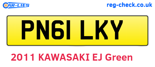 PN61LKY are the vehicle registration plates.
