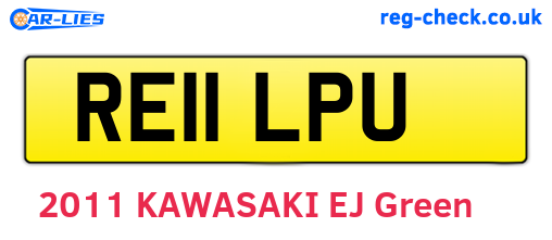 RE11LPU are the vehicle registration plates.