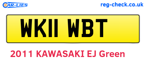 WK11WBT are the vehicle registration plates.