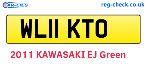 WL11KTO are the vehicle registration plates.