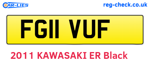 FG11VUF are the vehicle registration plates.