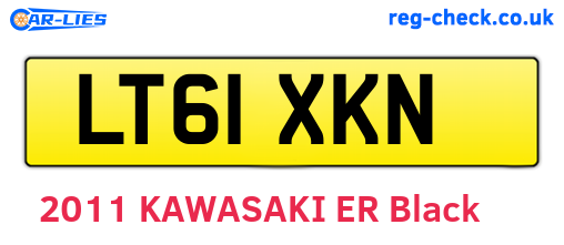 LT61XKN are the vehicle registration plates.