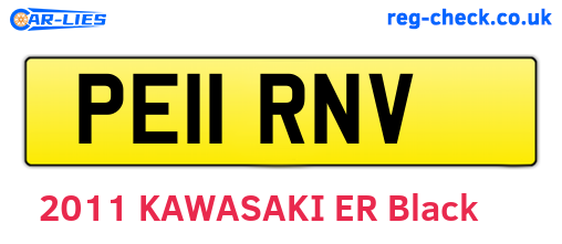 PE11RNV are the vehicle registration plates.