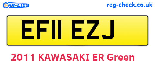 EF11EZJ are the vehicle registration plates.
