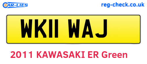 WK11WAJ are the vehicle registration plates.