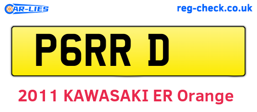P6RRD are the vehicle registration plates.