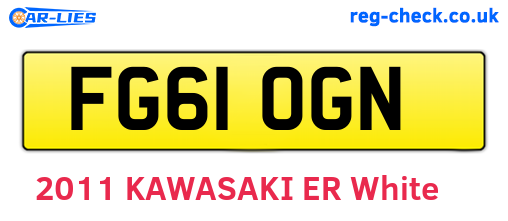 FG61OGN are the vehicle registration plates.