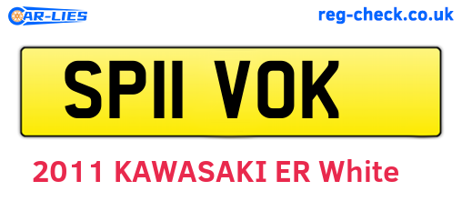 SP11VOK are the vehicle registration plates.