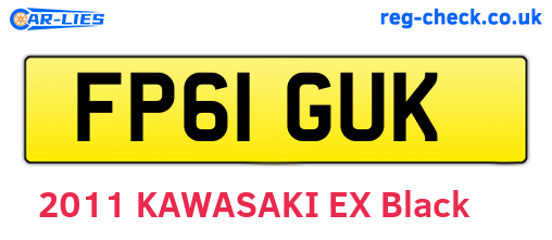FP61GUK are the vehicle registration plates.