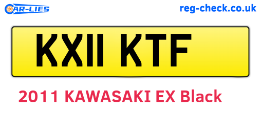 KX11KTF are the vehicle registration plates.