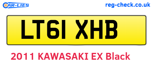 LT61XHB are the vehicle registration plates.