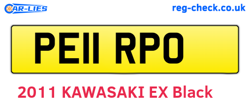 PE11RPO are the vehicle registration plates.