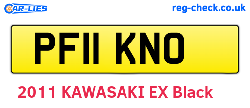 PF11KNO are the vehicle registration plates.