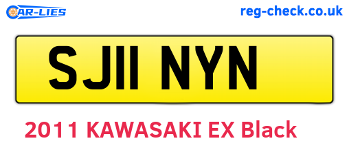 SJ11NYN are the vehicle registration plates.