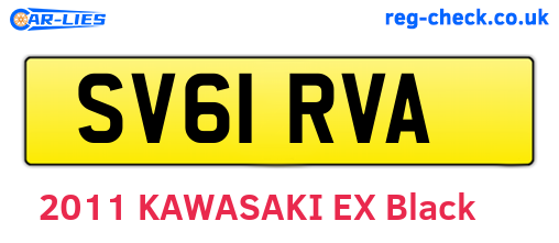 SV61RVA are the vehicle registration plates.