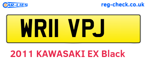 WR11VPJ are the vehicle registration plates.