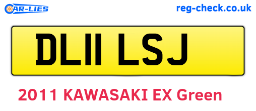 DL11LSJ are the vehicle registration plates.