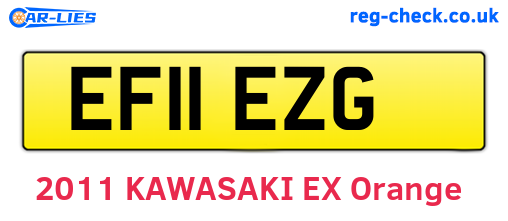 EF11EZG are the vehicle registration plates.