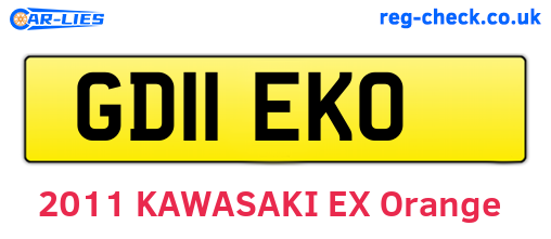 GD11EKO are the vehicle registration plates.