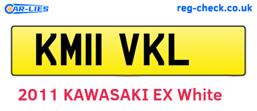 KM11VKL are the vehicle registration plates.