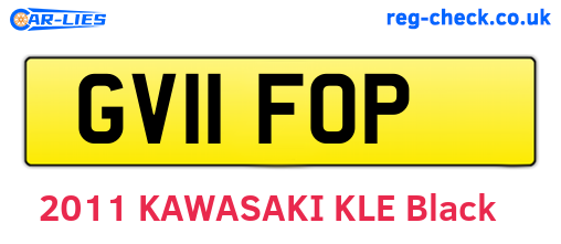 GV11FOP are the vehicle registration plates.