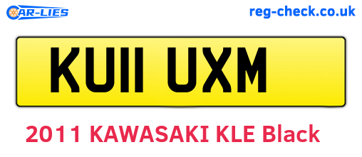 KU11UXM are the vehicle registration plates.
