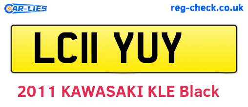LC11YUY are the vehicle registration plates.