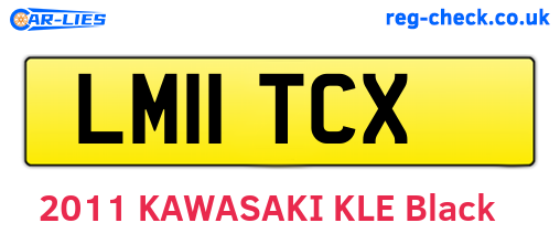 LM11TCX are the vehicle registration plates.