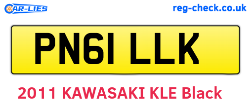 PN61LLK are the vehicle registration plates.